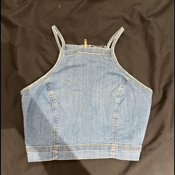 Dynamite Tops - SOLD - Denim crop top!